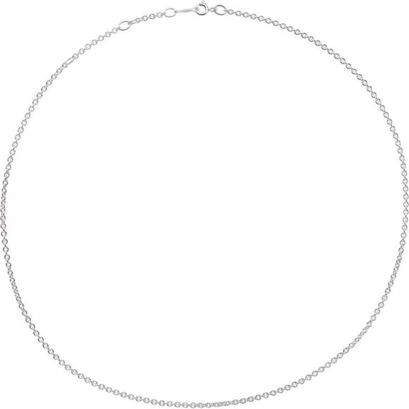 2mm Sterling Silver Adjustable Cable Chain Necklace, 16-18 Inch - Picture 1 of 4